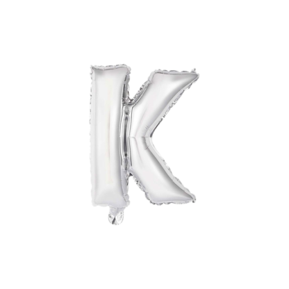 Palloncino Mylar Lettera K Argento