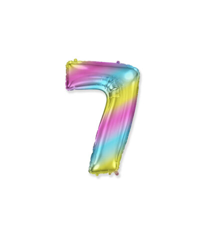 Palloncino Mylar Numero 7 Multicolor Gradient Mini