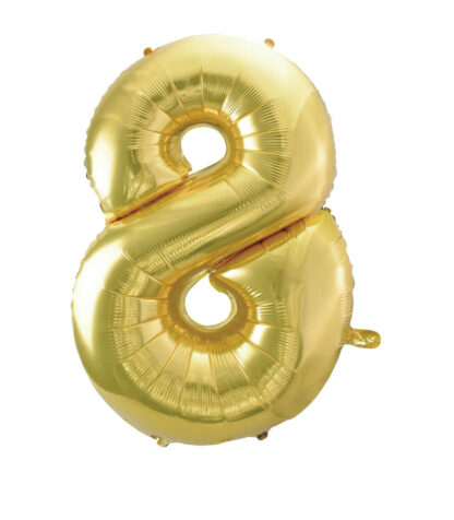 Palloncino Mylar Numero 8 Champagne