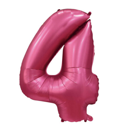 Palloncino Mylar Numero 4 Melograno Satinato