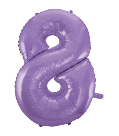 Palloncino Mylar Numero 8 Lilla