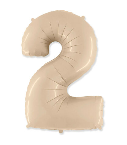 Palloncino Mylar Numero 2 Crema