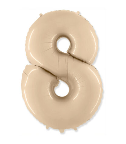 Palloncino Mylar Numero 8 Crema