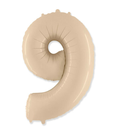 Palloncino Mylar Numero 9 Crema