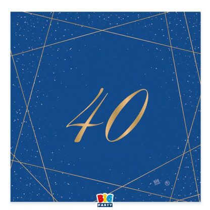 Tovaglioli 40 anni blue gold