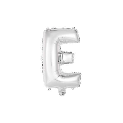 Palloncino Mylar Lettera E Argento