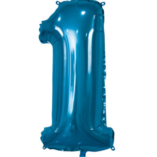 Palloncino Mylar Numero 1 Blu