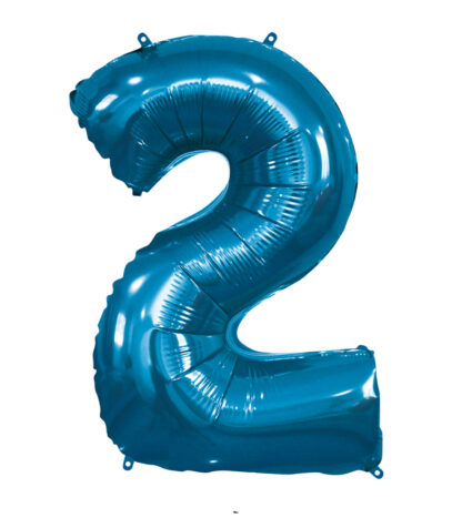 Palloncino Mylar Numero 2 Blu