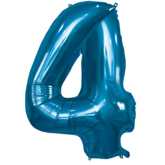 Palloncino Mylar Numero 4 Blu
