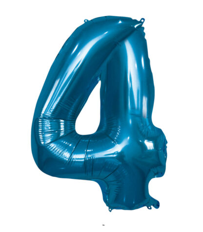 Palloncino Mylar Numero 4 Blu
