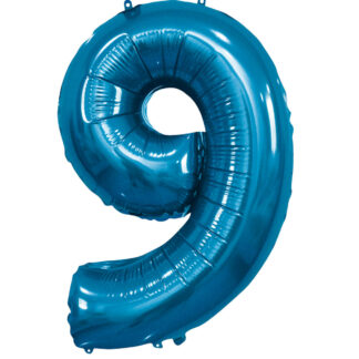 Palloncino Mylar Numero 9 Blu