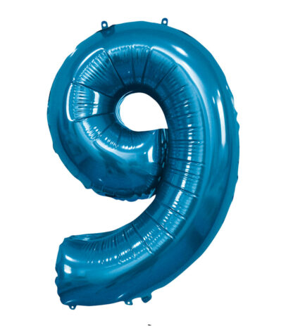 Palloncino Mylar Numero 9 Blu