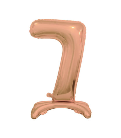 Palloncino Mylar Numero 7 Rosa Gold No Elio