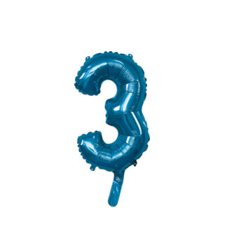 Palloncino Mylar Numero 3 Blu
