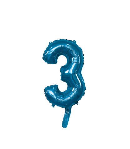 Palloncino Mylar Numero 3 Blu