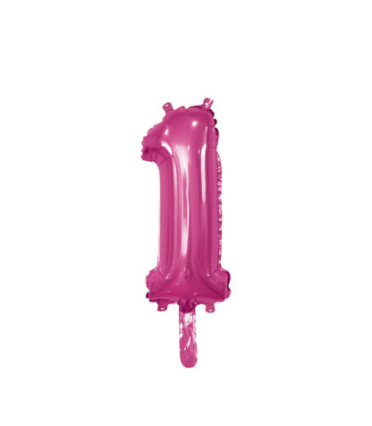 Palloncino Mylar Numero 1 Fucsia Mini