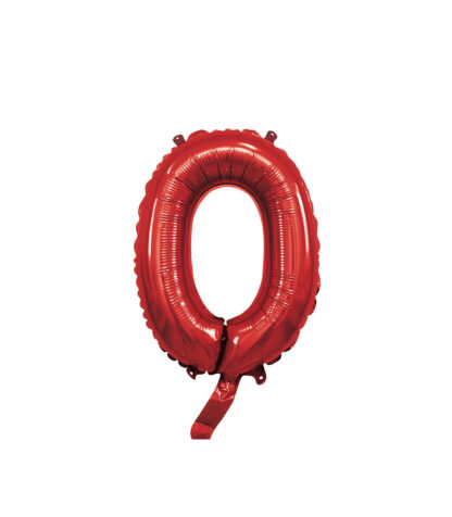 Palloncino Mylar Numero 0 Rosso