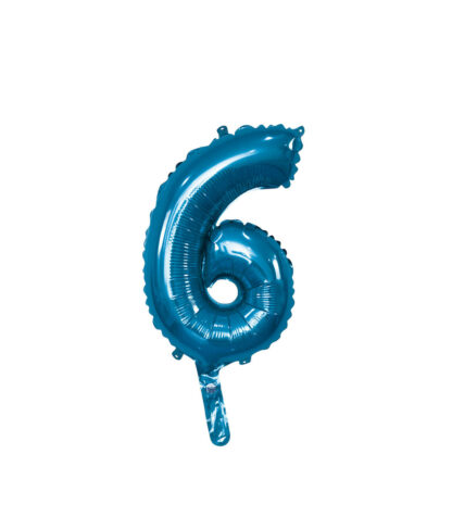 Palloncino Mylar Numero 6 Blu