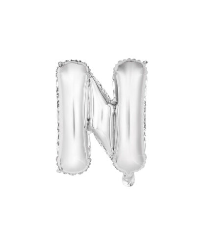 Palloncino Mylar Lettera N Argento