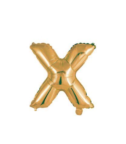 Palloncino Mylar Lettera X Oro