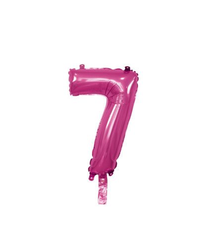 Palloncino Mylar Numero 7 Fucsia 14"- 35cm