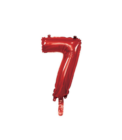 Palloncino Mylar Numero 7 Rosso