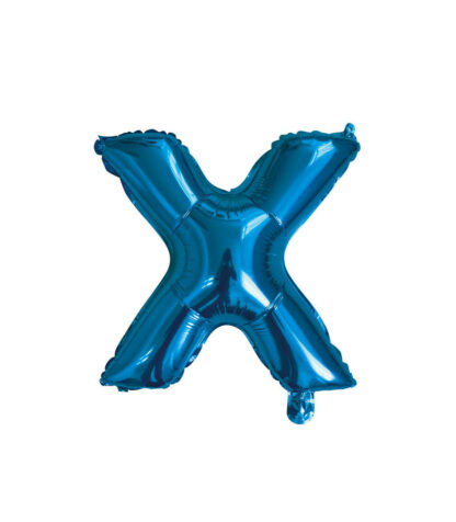 Palloncino Mylar Lettera X Blu