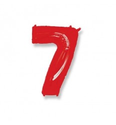 Palloncino Mylar Numero 7 Rosso