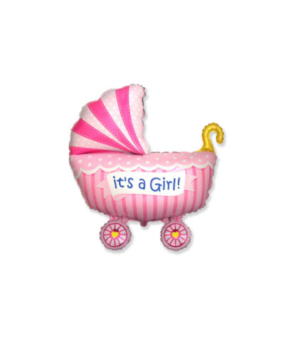 Palloncino Mylar It's A Girl Carrozzina MiniShape