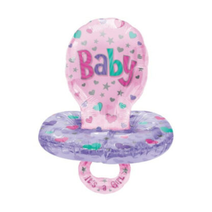 Palloncino Mylar Baby Girl Ciuccio Supershape 28"