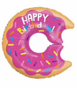Palloncino Mylar Happy Birthday Donut SuperShape