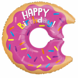 Palloncino Mylar Happy Birthday Donut SuperShape