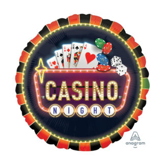 Mylar Casino Night Tondo 28"