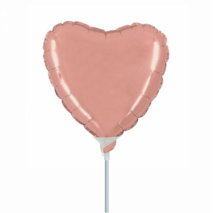 Palloncino In Mylar Cuore 9" Rosa Gold