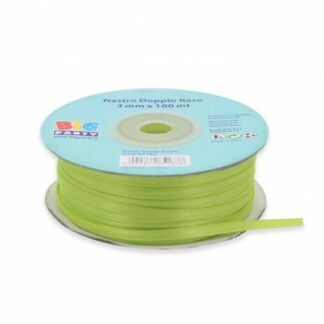 Nastro doppio raso 3 mm Verde Acido - ingrocartgroup