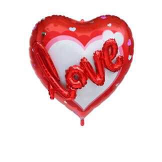 Palloncino Mylar Love Scritta 3D Cuore Supershape 32"