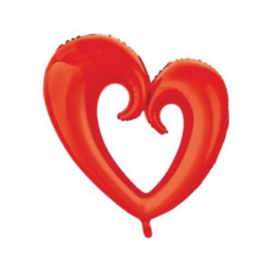 Palloncino Mylar Cuore Rosso Stilizzato 42"