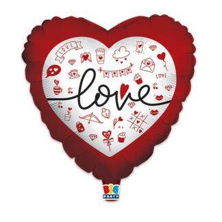 Palloncino 18" Love Italic