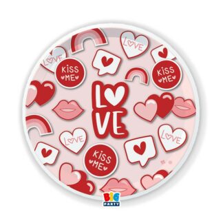 Piatti  22 cm Love Stickers Confezione 6 pezzi