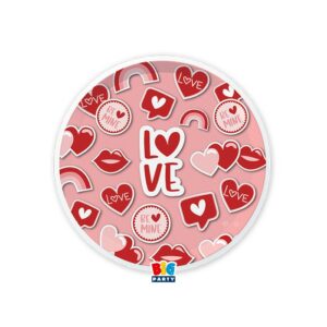 Piatti 18 cm Love Stickers 