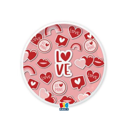 Piatti 18 cm Love Stickers