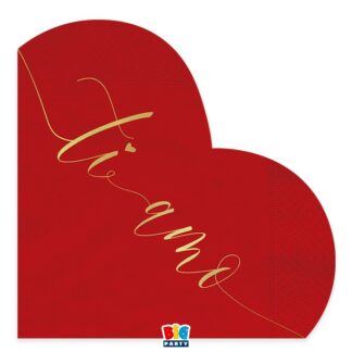 Tovaglioli Cuore 33 x 33 cm Ti Amo Gold