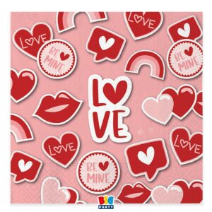 Tovaglioli 33 x 33 cm Love Stickers