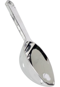 Paletta Plastica Metallizzata 16,7 cm Silver 