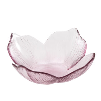 Flower Bowl In Vetro 19.5x7 Cm Rosa