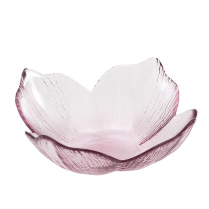 Flower Bowl In Vetro 19.5x7 Cm Rosa