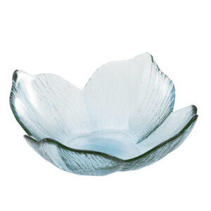 Flower Bowl In Vetro 19.5x7 Cm Celeste