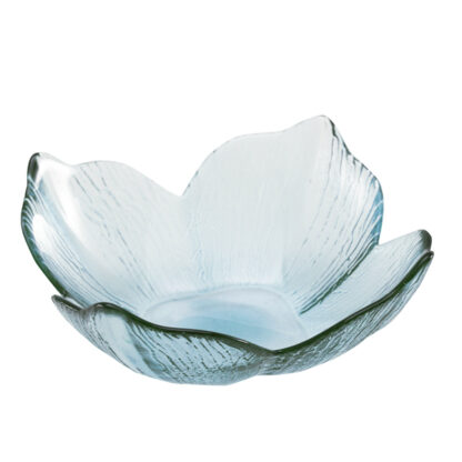 Flower Bowl In Vetro 19.5x7 Cm Celeste