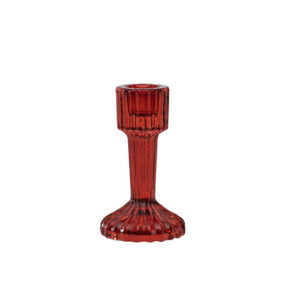 Candelabro In Vetro Rosso 7x10.7 Cm