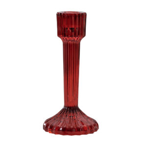 Candelabro In Vetro Rosso 8x1.3 Cm